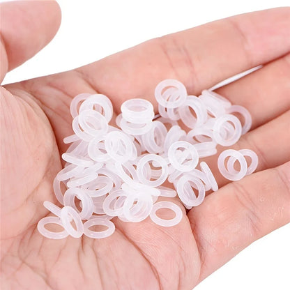 150pcs Rubber O-Ring Switch Dampeners - Shock-Absorbing Silencers for MX Mechanical Keyboards, Clear, Red, Black