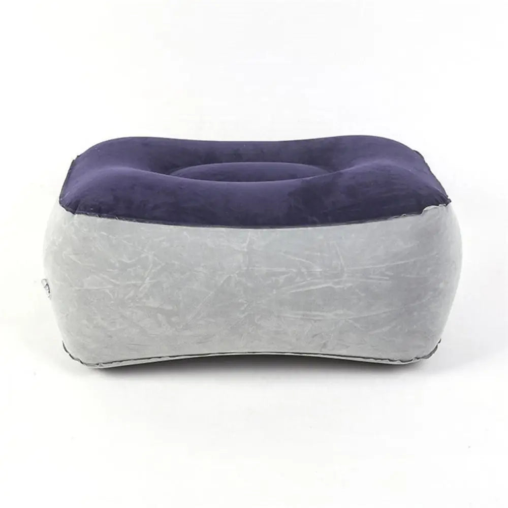 Inflatable PVC Footrest Pillow - Soft Cushion for Air Travel, Office, and Home Leg Relaxation