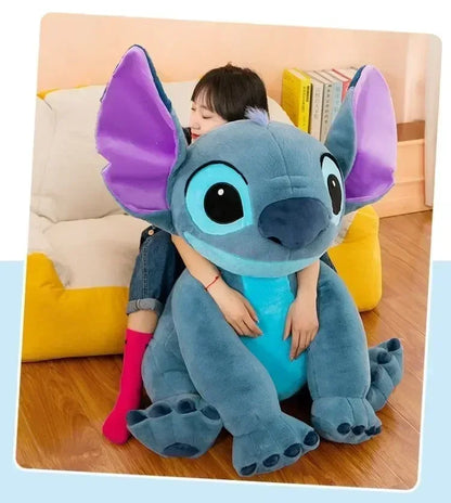 Disney Lilo and Stitch Giant Plush Doll - 30cm to 80cm Cartoon Animal Stuffed Toy, Soft Couple Sleeping Pillow, Ideal Gift