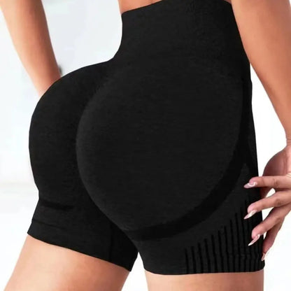 Women's High Waist Yoga Shorts - Butt Lifting Workout Shorts for Fitness, Gym, and Running, Breathable Sportswear