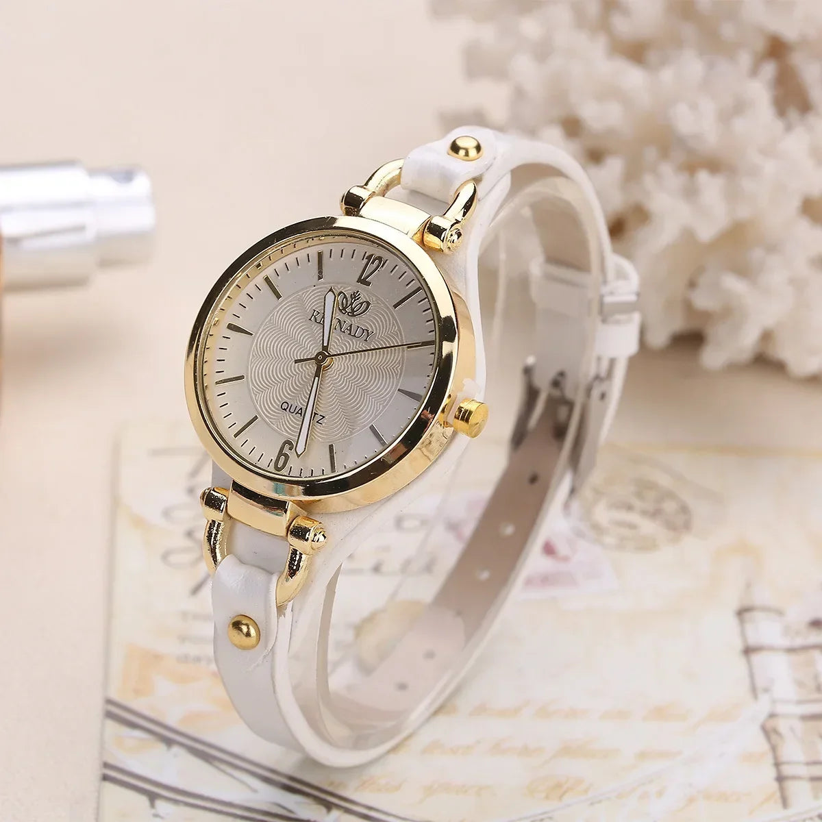 2024 Women's Quartz Watch - PU Leather Thin Strap Wristwatch, Fashion Solid Color Gift Watch for Ladies