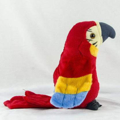 Talking Macaw Parrot Plush Toy - Electronic Animated Bird that Repeats What You Say - Interactive Stuffed Animal