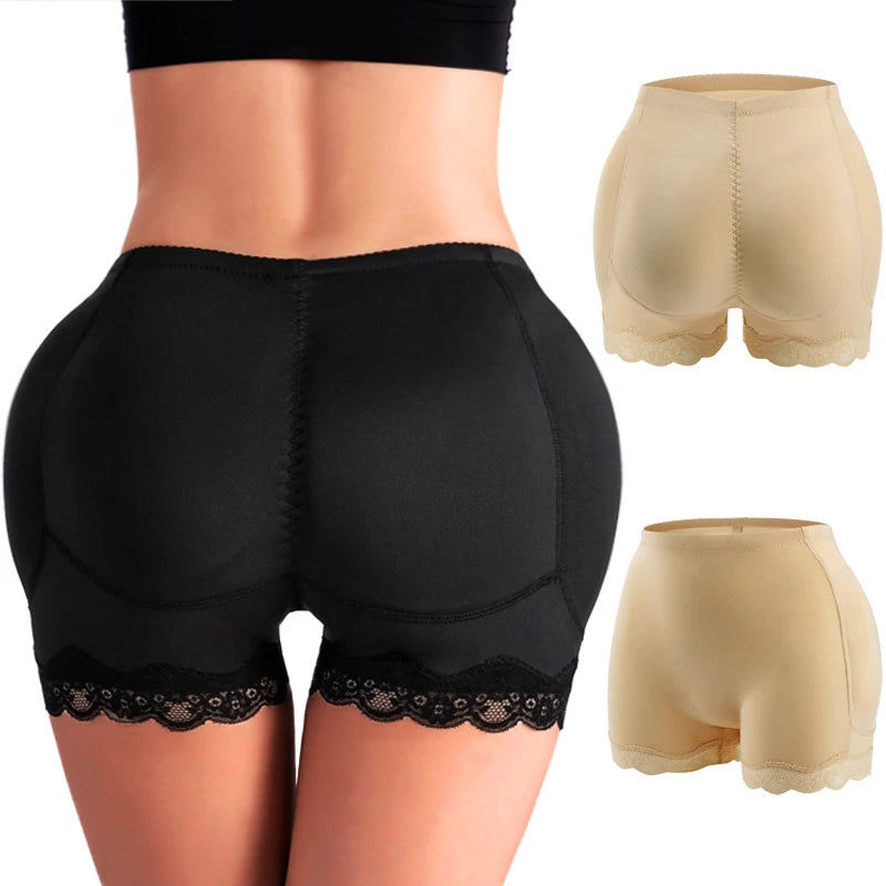 Padded Butt Lifter and Enhancer Underwear - Body Shaper Modeling Strap with Fake Hip Shapewear - Push Up Panties