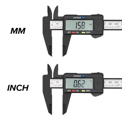 150mm 100mm Electronic Digital Caliper - Carbon Fiber Dial Vernier Gauge Micrometer Measuring Tool, Digital Ruler