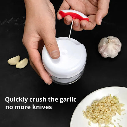 White Hand-Pulled Garlic Grinder - Multi-Functional Palm Kitchen Tool for Shredding Garlic - Convenient Garlic Puller & Shredding Machine