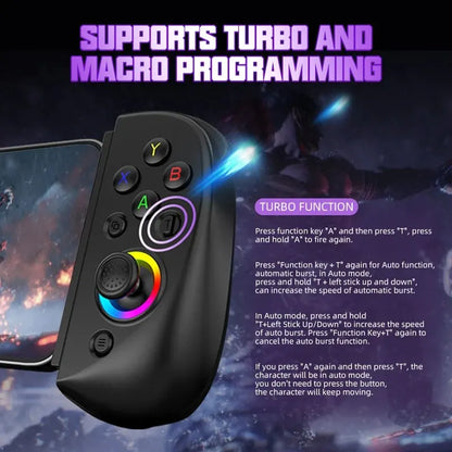 VILCORN D8 Gaming Controller – Dual Hall, Flexible RGB, Streaming Gamepad for Tablet, Android, PS4, Switch & PC Joystick