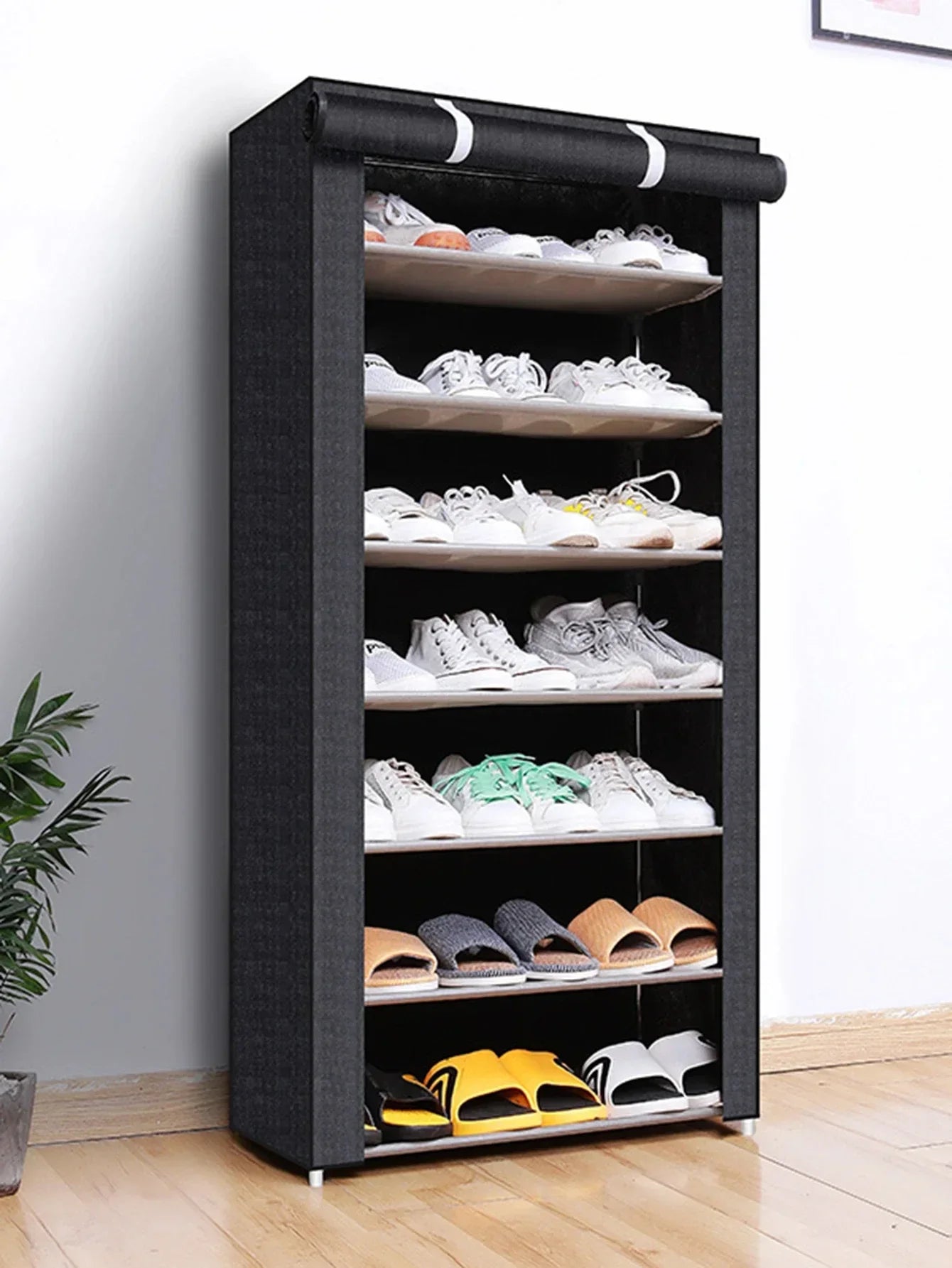 Dustproof Fabric Shoe Cabinet Organizer - Multilayer Nonwoven Shoe Rack for Simple, Economic Household Storage