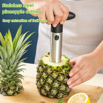 Pineapple Slicer Peeler: Stainless Steel Fruit Tool for Easy Cooking - Kitchen Accessory & Gadget (1 Piece)