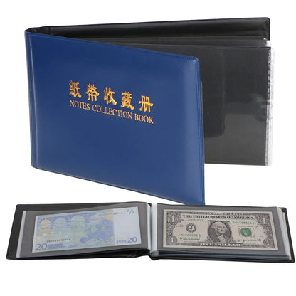 30 Page Money Collection Album with Protective Loose Leaf Sheets - Creative Banknote Storage for Collectors