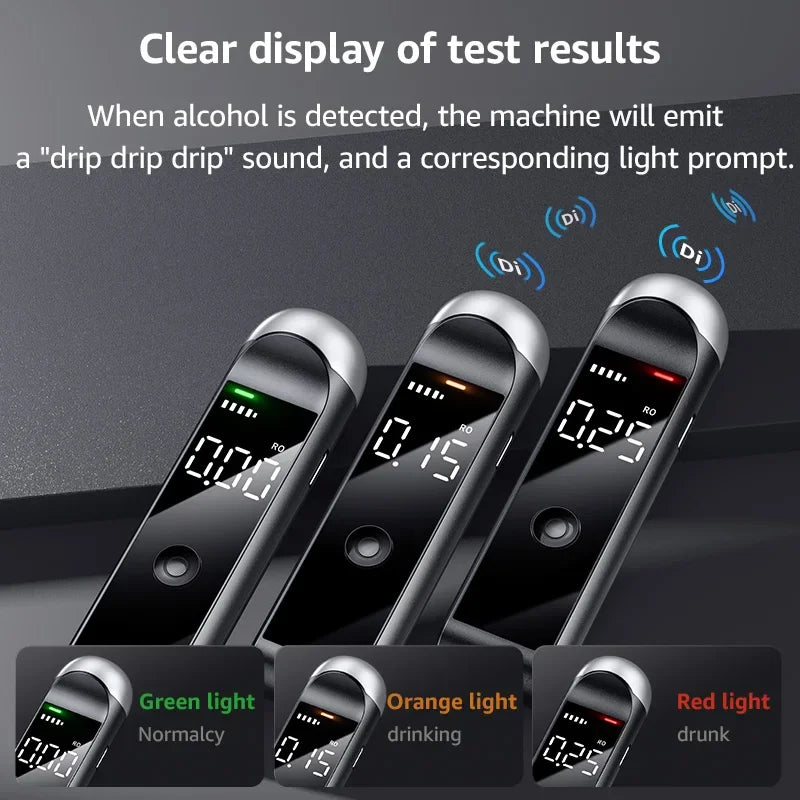 Professional Automatic Alcohol Tester: Rechargeable Breathalyzer for Accurate Alcohol Testing