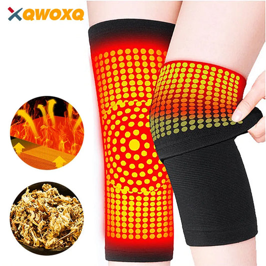 Wormwood Self-Heating Knee Pads for Men and Women - Four-Sided Elasticity, Warmth Retention for Elderly Joint Protection, Ideal for Cold Legs and Calf Comfort