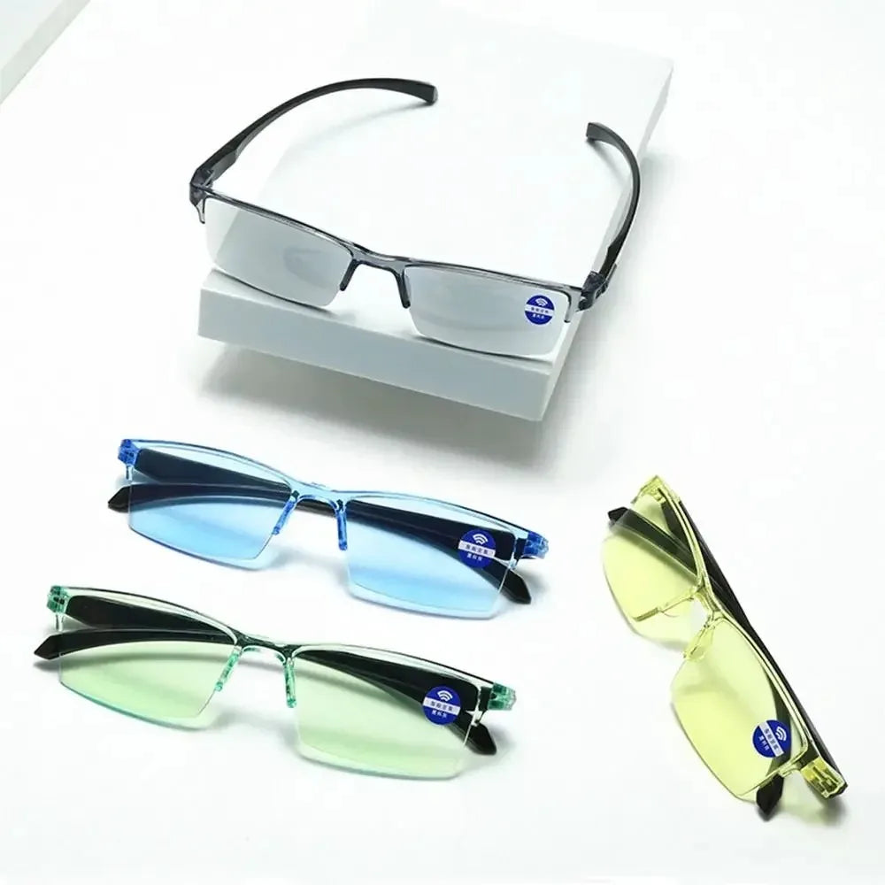 Smart Automatic Zoom Anti-Blue Light Reading Glasses - Adjustable Optical Spectacles for Men and Women. Computer Glasses