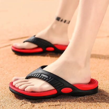 Men's Summer Fashion Flip Flops - Casual Outdoor Beach Slippers for Sports and Leisure