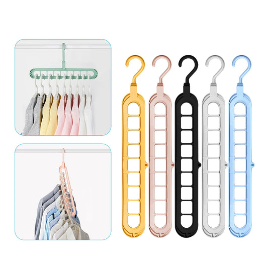 Multifunction Plastic Clothes Hanger Rack - Multi-Port Circle Design for Scarf and Clothes Drying, Storage Rack