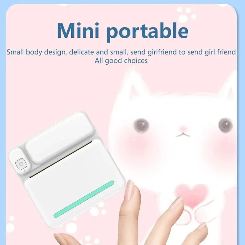 MINI Print Portable Thermal Printer | 58mm Pocket Photo & Label Printer | Wireless Bluetooth for Android & iOS