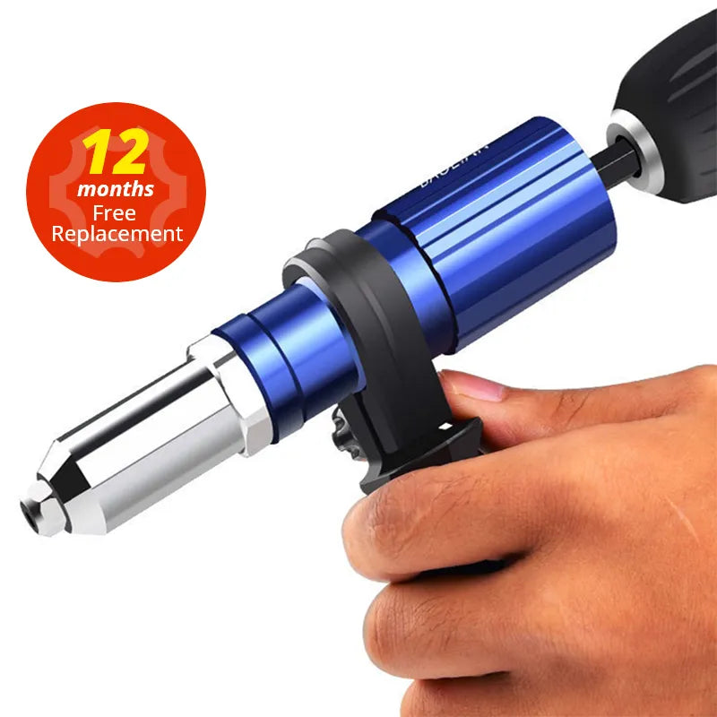 Cordless Electric Rivet Gun - 2.4mm-4.8mm Rivet Nut Drill Adapter - Insert Nut Pull Rivet Tool for Efficient Riveting