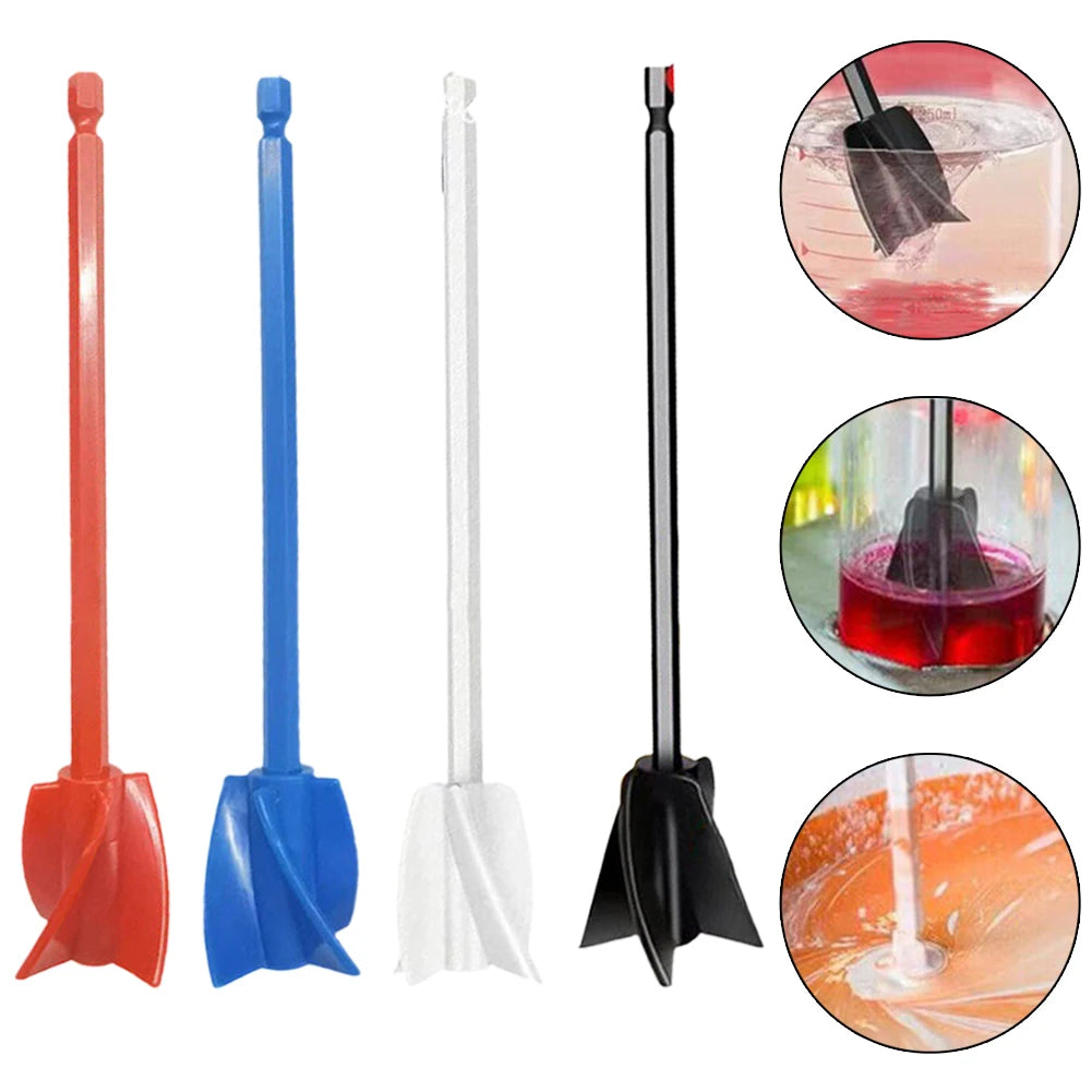 Epoxy Mixer Paint Drill Attachment | Spiral Blade Stirring Rod Tool | Paddle for Consistency in Liquids & Resin