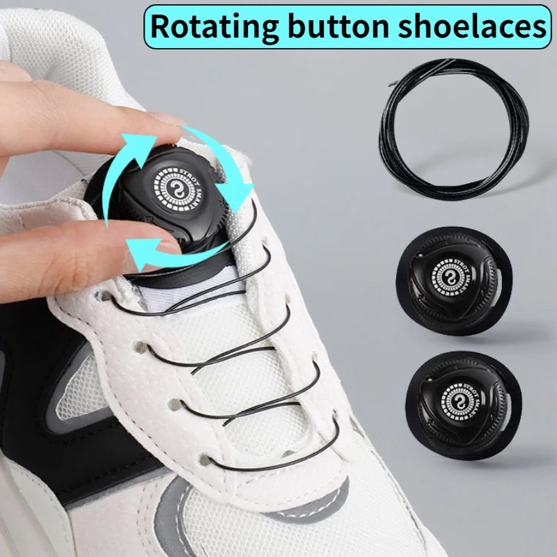 Automatic Buckle No-Tie Shoe Laces for Sneakers and Running Shoes - Quick Lock Shoestrings