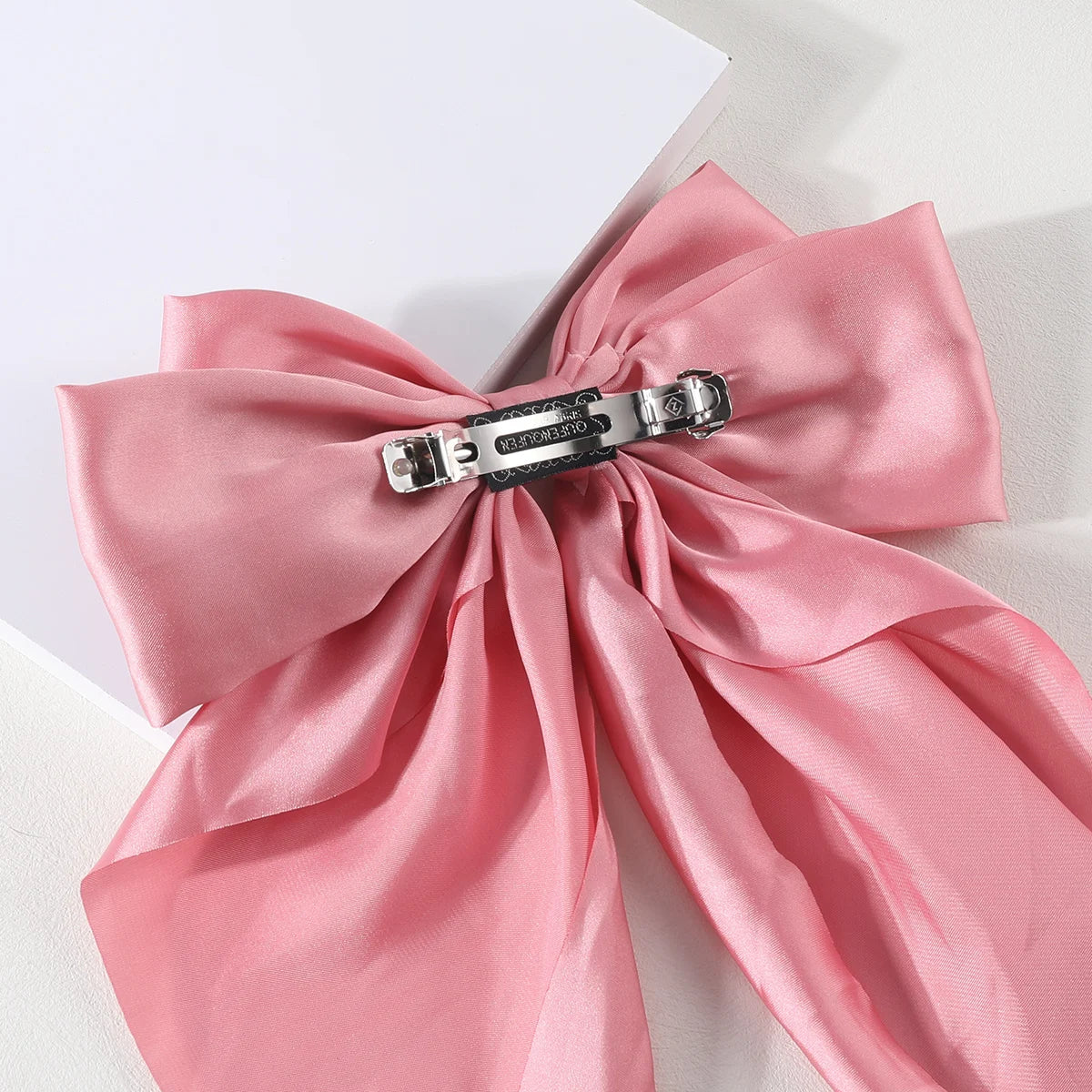 Elegant Bow Ribbon Hair Clip: Fashion Solid Satin Spring Clip - Simple Hairpin Headband for Women & Girls