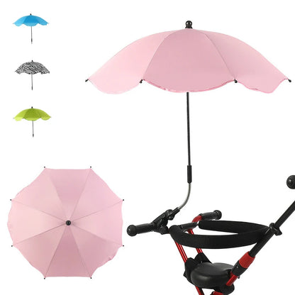 Universal Adjustable Baby Car Pram Umbrella - UV Sunshade for Stroller Accessories, Portable Sun Visor Parasol