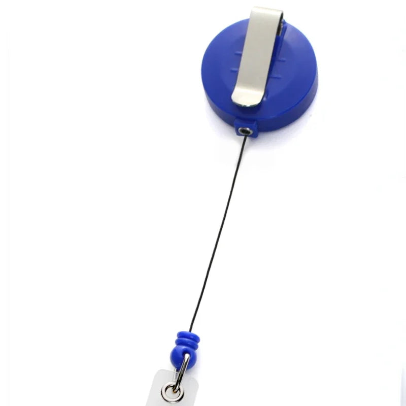 Retractable Hospital Badge Holder: Durable Plastic Reel for Nurses and Office Use - Secure Name Card Holder for Exhibitions and Everyday Office Supplies