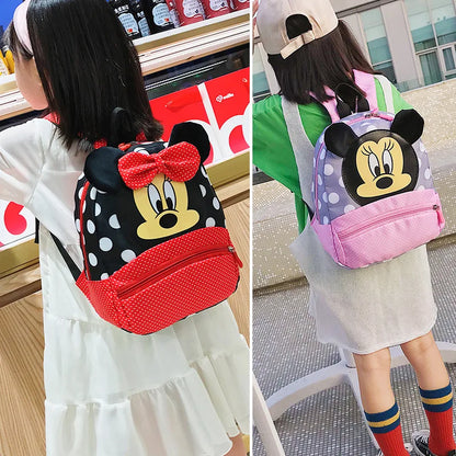 Disney Cartoon Backpack for Boys and Girls - Minnie Mickey Mouse Children's Lovely Schoolbag, Kindergarten Kids Gift