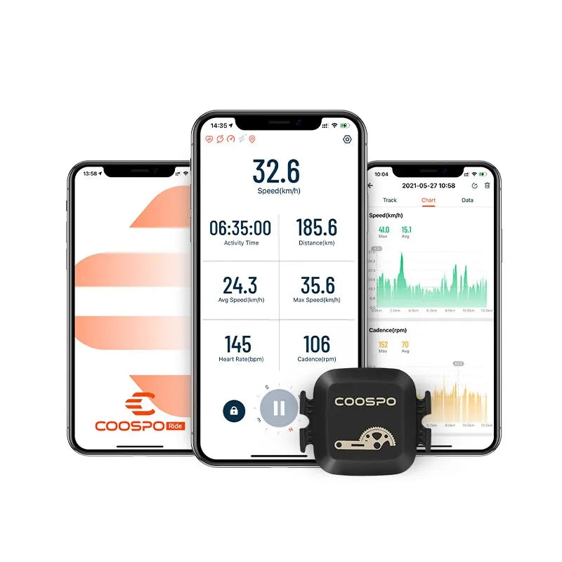 COOSPO BK467 Dual Mode Cadence and Speed Sensor - Bluetooth 4.0 ANT Compatible with Wahoo and Garmin Bike Computers