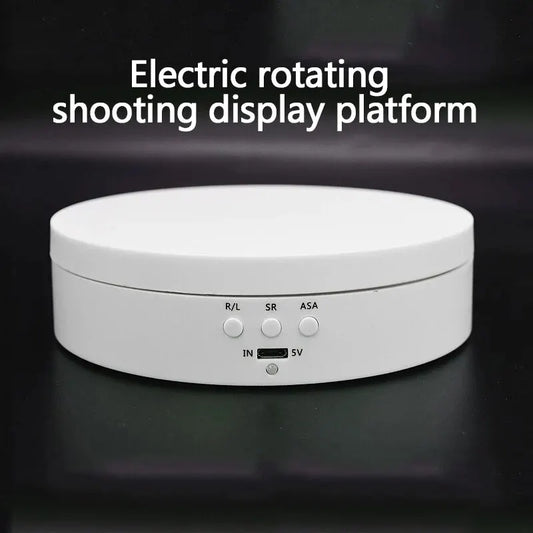 Three-Speed Electric Display Table - Adjustable Angle, Intelligent Charging, Left and Right Rotation Shooting Turntable