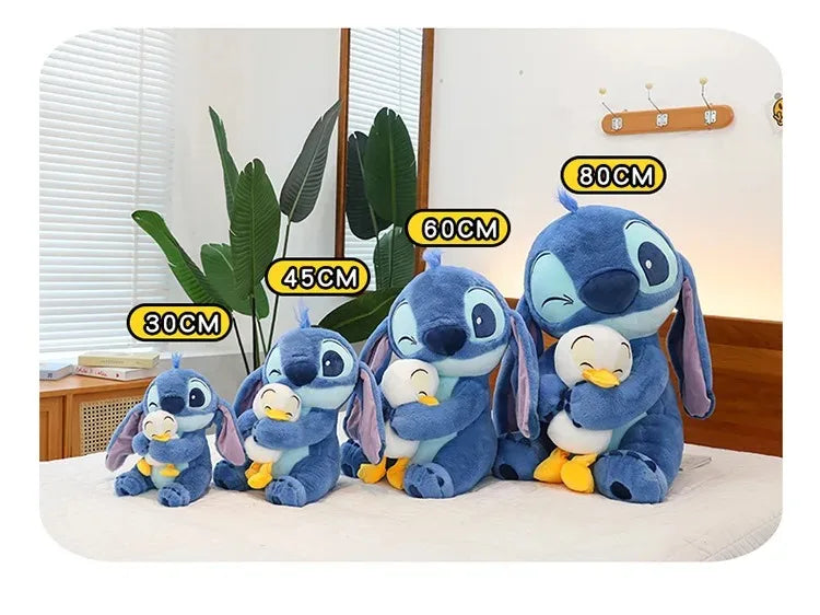 Disney Stitch Lilo Doll - Cute Duck Stitch Plush Toy, Kawaii Decoration for Christmas and Children's Birthday Gifts