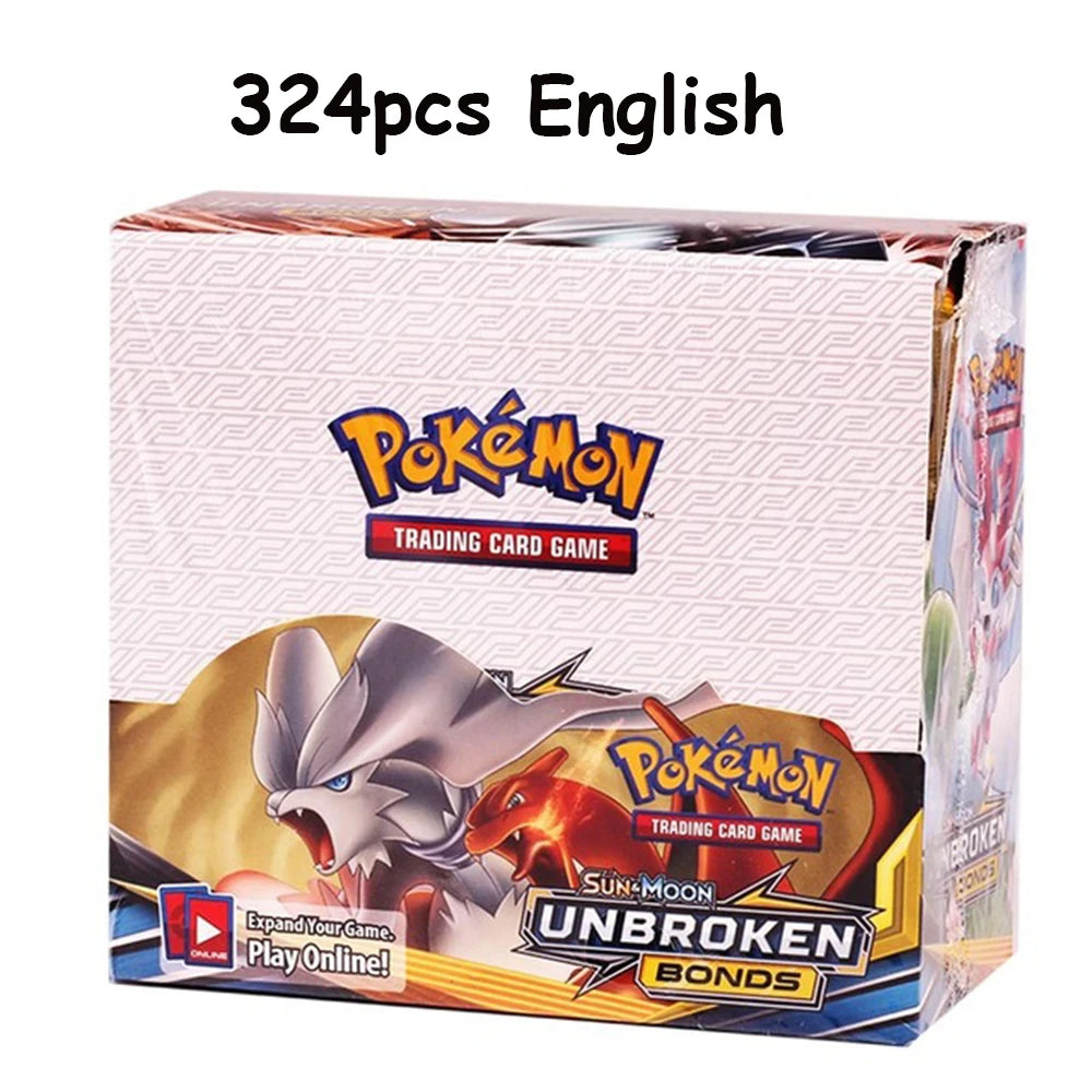 Newest 324Pcs Pokemon Cards - Sun and Moon XY Evolutions Booster Box, Collectible Trading Card Game for Children