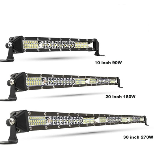 Slim Spot Flood LED Light Bar - 12V/24V Off-Road Work Light for Car, 4x4, Truck, ATV, SUV, Boat