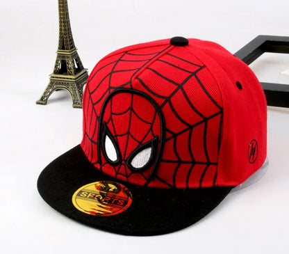 Anime Spiderman Cartoon Baseball Cap for Kids - Adjustable Snapback Hip Hop Hat for Toddlers and Children, Perfect for Spring and Summer