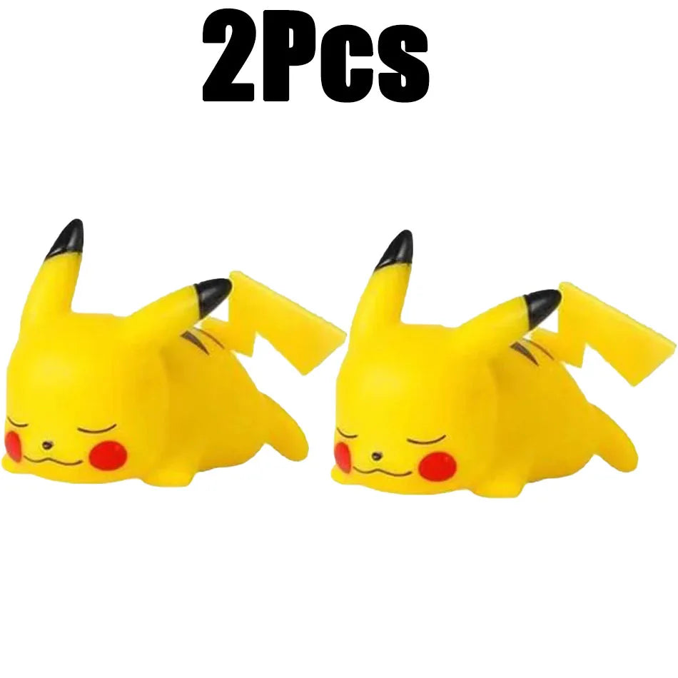 10 Piece Pokemon Night Light Set: Pikachu, Gengar, Charizard, Psyduck, Squirtle - Soft Glowing Bedside Lamps for Kids