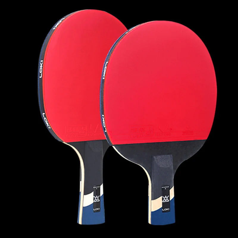 LOKI 9 Star Professional Table Tennis Racket - 5+2 Carbon Ping Pong Paddle with Sticky Rubbers, Ultra Offensive, Available in 6/7/8/9 Star Ratings