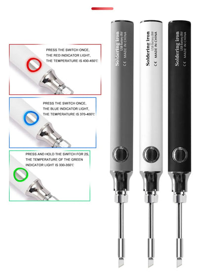 Wireless Charging Electric Soldering Iron | USB 5V8W Fast Charging | Lithium Battery Portable Repair Welding Tools