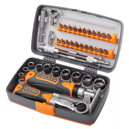 Household Ratchet Screwdriver Set: Labor-Saving Magnetic Kit with Torx Screwdriver Bits - Toolbox Hardware Combination