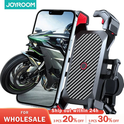 Joyroom Bike Phone Holder: 360° Universal Bicycle Mount for 4.7-7 Inch Phones - Shockproof Bracket, GPS Clip, Mobile Stand