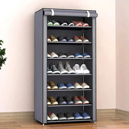 Dustproof Fabric Shoe Cabinet Organizer - Multilayer Nonwoven Shoe Rack for Simple, Economic Household Storage