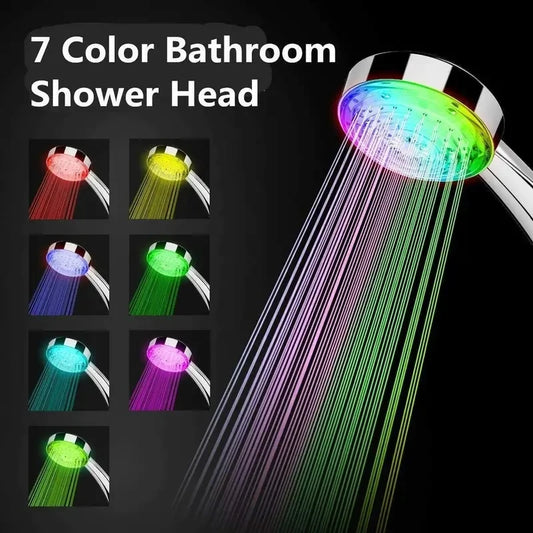 7-Color LED Changing Shower Head | Rainfall Water-Saving Shower Sprayer | Bathroom Accessories Replacement