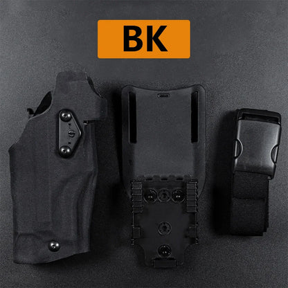 6354DO Tactical Universal Quick Release Gun Holster - Pistol Carry Case for Glock 17, 19 with X300/X300U Airsoft Weapon Flashlight