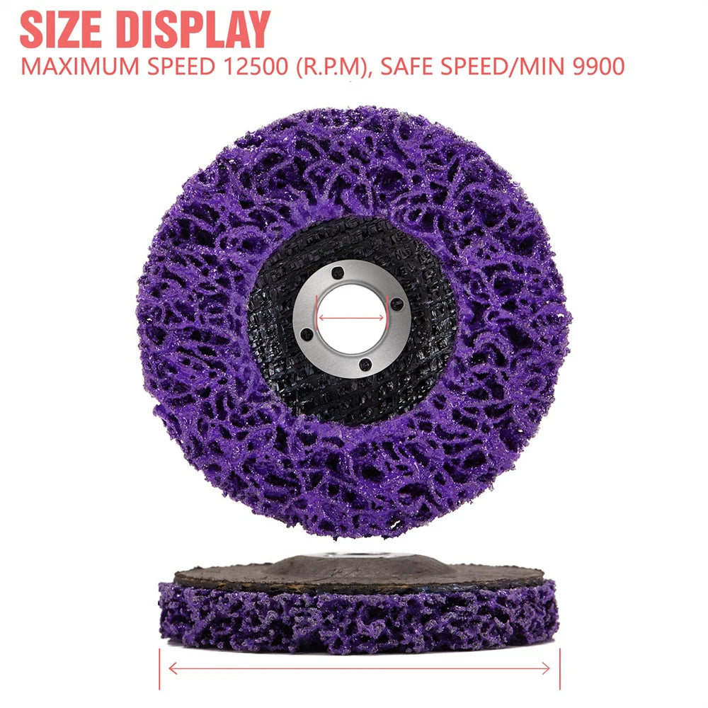 1Pcs Coral Disc Poly Strip Abrasive Wheel - 100/115/125mm Grinder Strip Disc for Paint & Rust Removal - Angle Grinder Clean