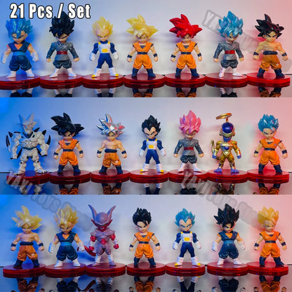 Dragon Ball Z Super Saiyan Son Goku Action Figure Set – Son Gohan, Vegeta, Broly, Piccolo, and Majin Buu | Anime Collectible Toy Gift