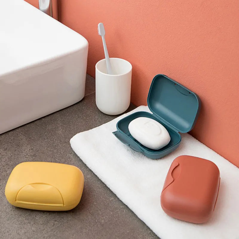 Stylish & Portable Travel Soap Box - Waterproof, Leak-Proof, and Compact Bathroom Storage Sealed Box in Four Colors