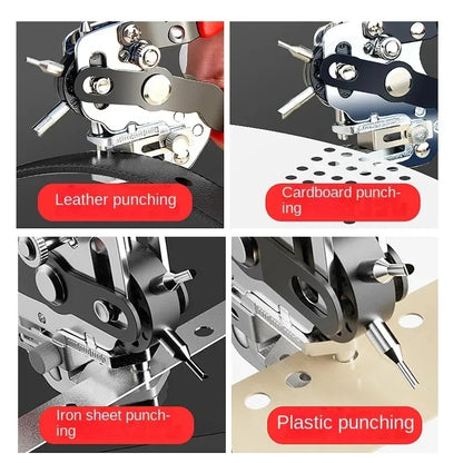 DIY Eyelet Puncher Tool for Watchbands & Leathercraft - New Design Household Leather Belt Hole Punch Plier