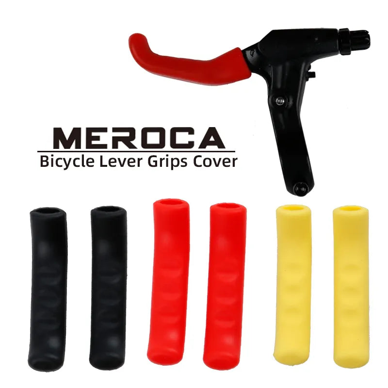 MEROCA 1Pair Silicone Bike Brake Lever Grips: Protective Handle Covers for Bicycle Brake Levers - Bicycle Accessories