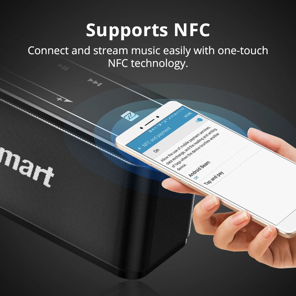 Original Tronsmart Mega Bluetooth Speaker – 40W Portable Soundbar with Touch Control, Voice Assistant, NFC, and MicroSD Support