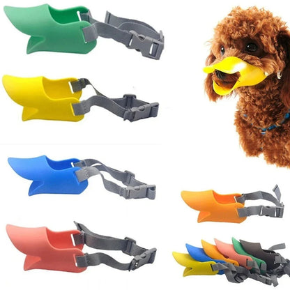 Silicone Duck Dog Muzzle: Anti-Bite Mask to Stop Barking - Pet Dog Mouth Muzzles, Suitable for Small and Large Dogs