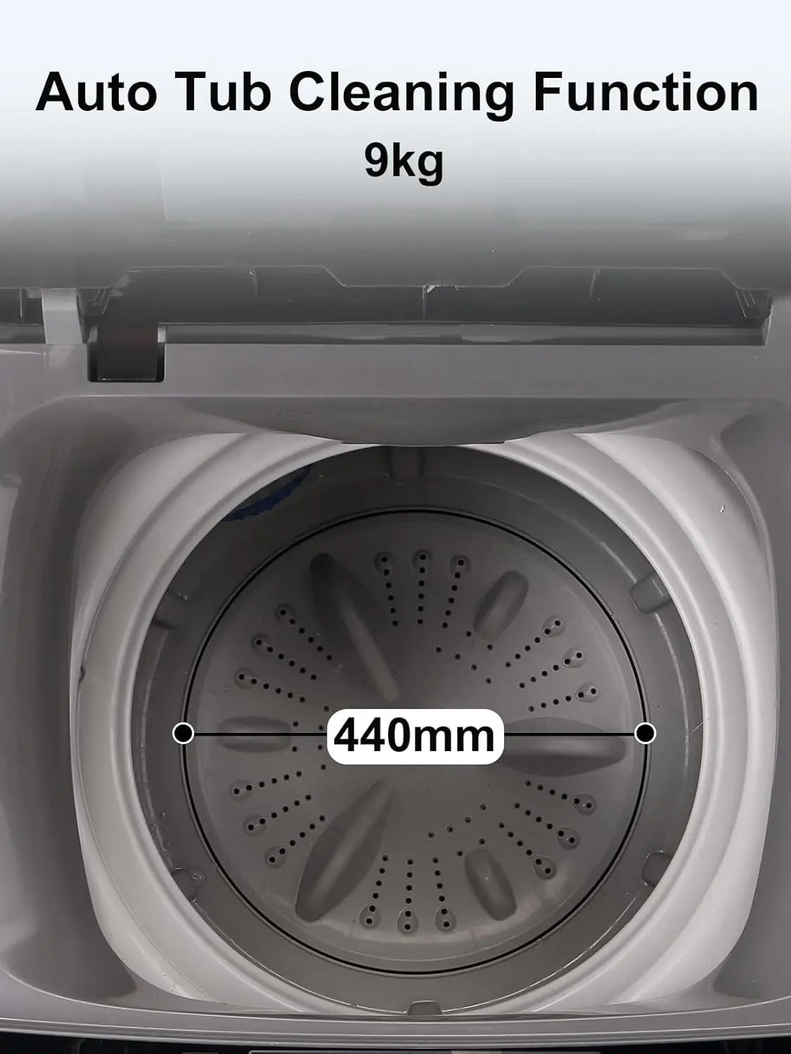 Compact 25lb Full Automatic Washing Machine with LED Display and 10 Programs - Portable Design with Easy Drain System