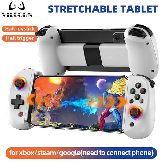 VILCORN D8 Gaming Controller – Dual Hall, Flexible RGB, Streaming Gamepad for Tablet, Android, PS4, Switch & PC Joystick