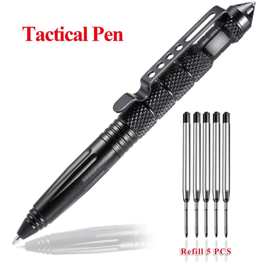 Portable Tactical Self Defense Pen: Aviation Aluminum Emergency Glass Breaker - Security Protection Survival EDC Multitool